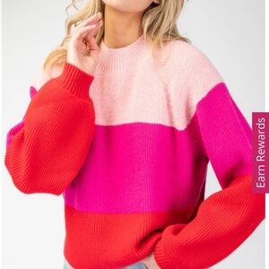 Aqua Women's Sweater in Red, Pink, and Cream
New with tags
Never worn